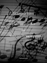 Bitti Violin Concerto in D Orchestra sheet music cover
